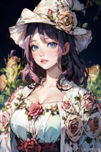 妖女『花の魔女』- バラに包まれた幻想的な美しさ