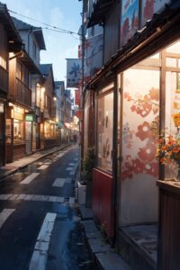 幻想世界旅行『路地裏の風景』【イラスト無料ダウンロード】